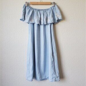 Beachlunchlounge Light Blue Off Shoulder Dress